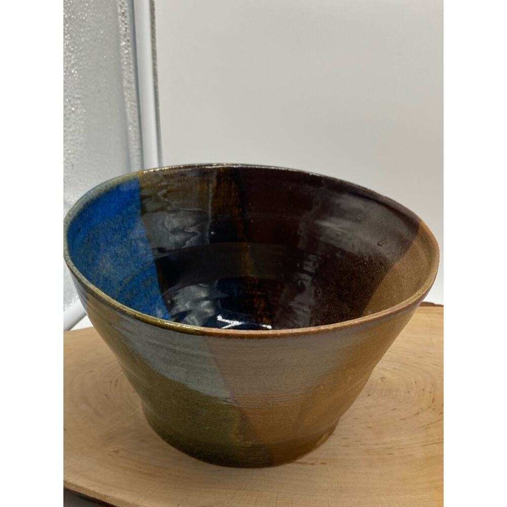Vintage Studio Art Pottery‎ Bowl MultiColor Deep Bowl
